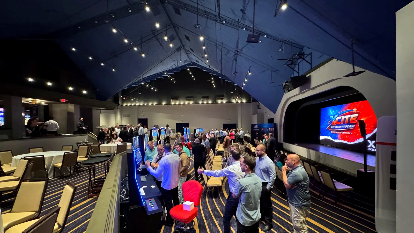 The floor buzzing with operators and partners exploring the AXES product showcase.